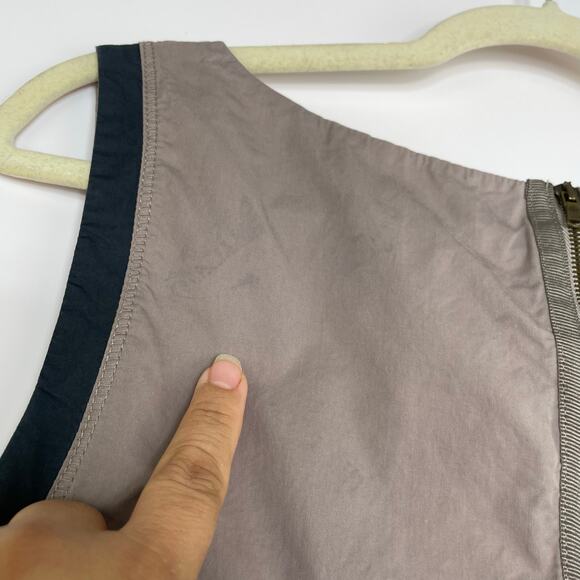 See by Chloe Bow dress blue mauve sleeveless mini 100% Cotton - Picture 5 of 16